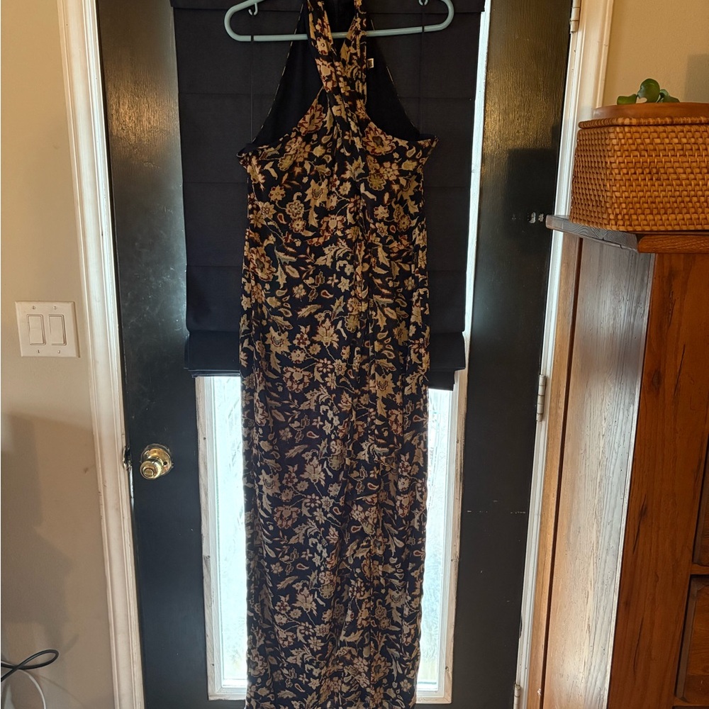 Lauren Ralph Lauren Black and Gold Floral Dress